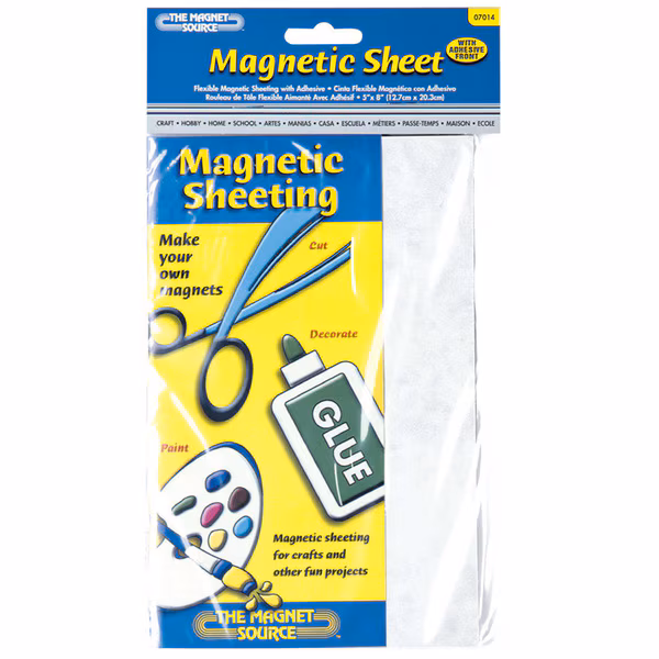 Magnet Source 8 in. L X 5 in. W Black Sheet Magnetic Sheet 1 pc